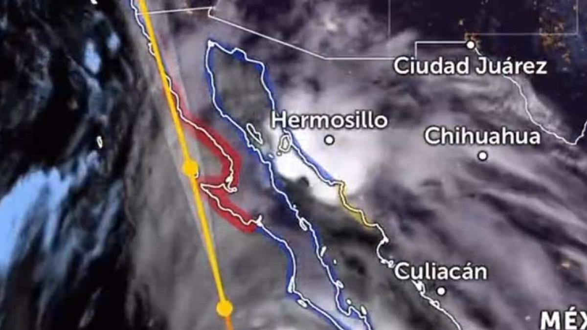 Huracán 'Hilary' baja a categoría 1; se ubica 280 km al sur de Punta Eugenia, BCS