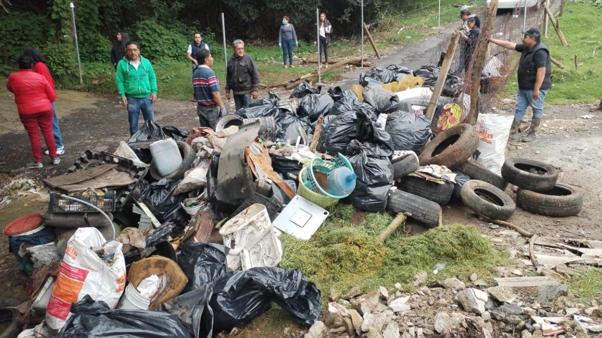 Cuajimalpa extrae cerca de 4 toneladas de residuos en la limpieza de la Barranca ‘Moneruco’