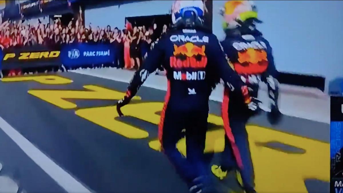 Fórmula 1: Max Verstappen toca en zona íntima a Checo Pérez y podría tener sanción (VIDEO)