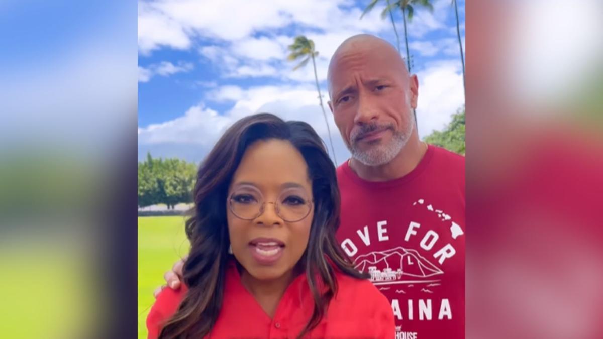 Dwayne Johnson y Oprah Winfrey son criticados en redes sociales por pedir donaciones