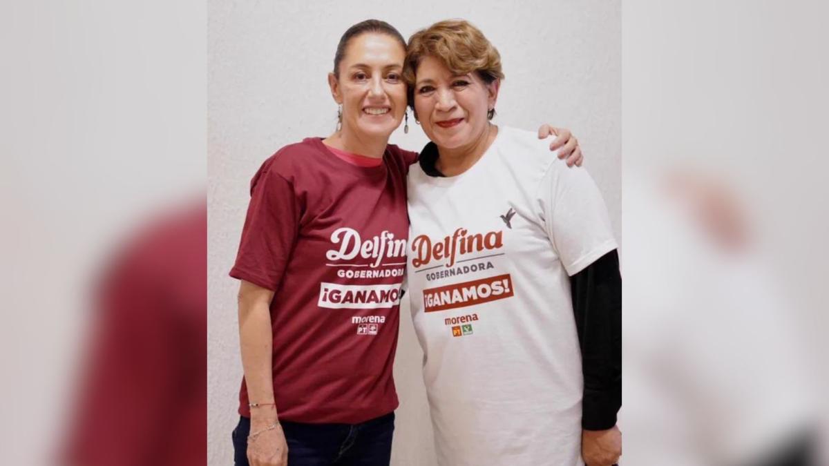 Delfina Gómez felicita a Claudia Sheinbaum por ser la candidata presidencial de Morena