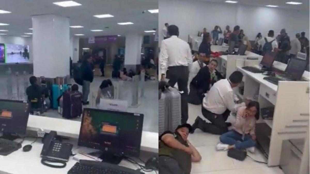 Reportan balacera en la Terminal 1 del aeropuerto de la CDMX | VIDEOS