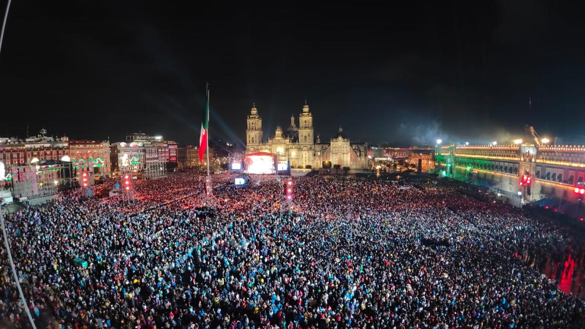 Asistieron 190 mil personas al Zócalo a escuchar el Grito, afirma Batres