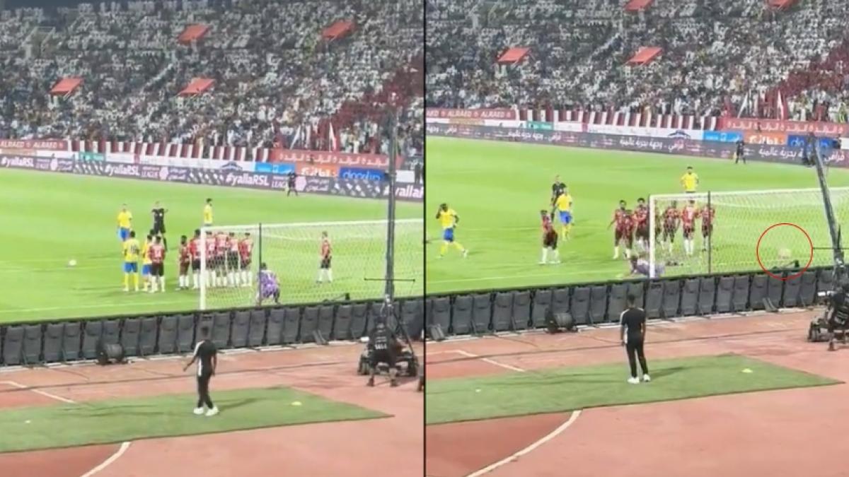 VIDEO: Así dejó Cristiano Ronaldo el rostro del camarógrafo que noqueó con un balonazo