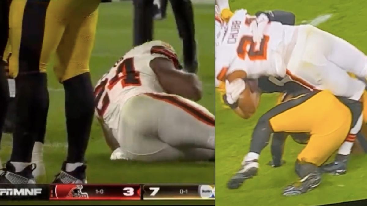 NFL: Nick Chubb, estrella de Browns, sufre impactante lesión que le pudo romper la pierna en dos (VIDEO)