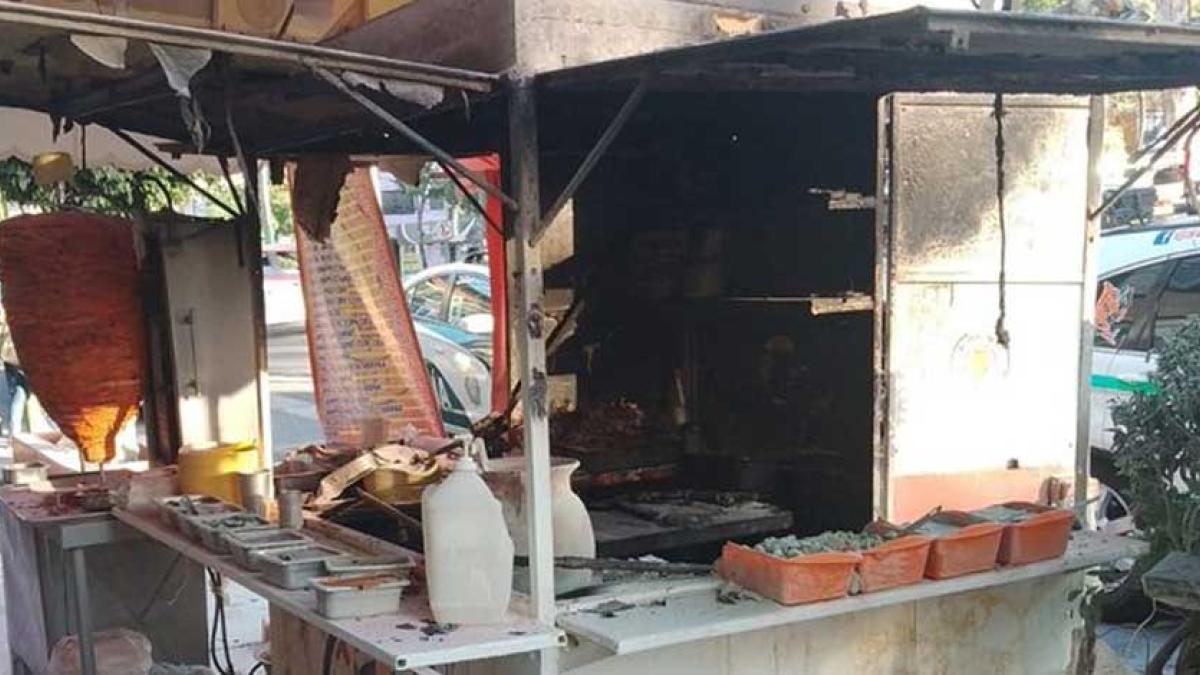 Flamazo en puesto de tacos deja un hombre con quemaduras en la Belisario Domínguez