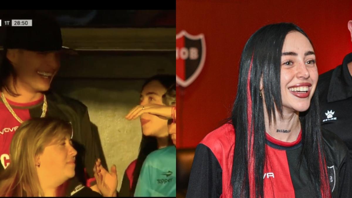 Peso Pluma y Nikki Nicole no esconden más su amor y se dejan ver en el futbol argentino (VIDEO)