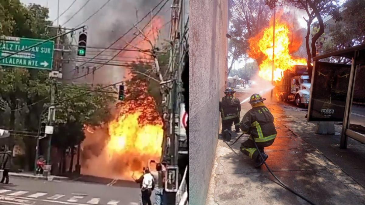 VIDEOS de la fuerte explosión de camión con tanques de gas en Periférico y Tlalpan