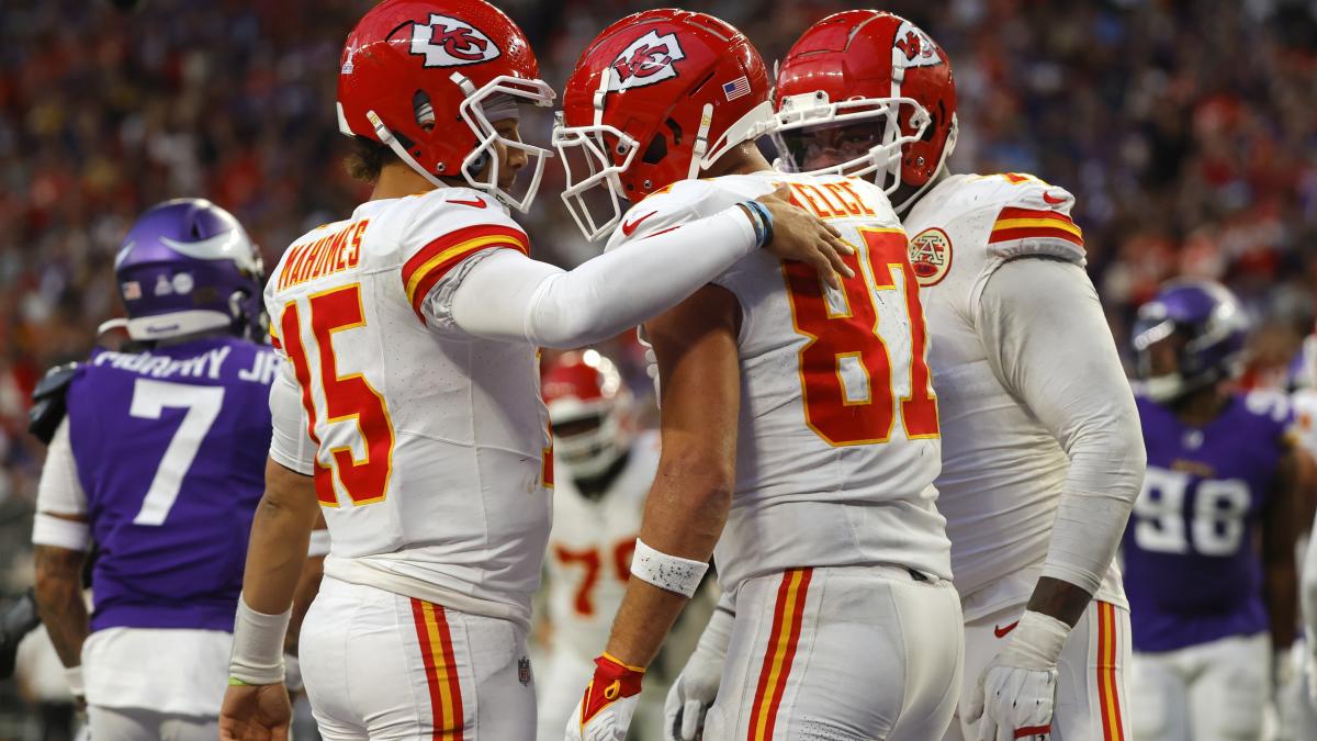 NFL: Patrick Mahomes y Travis Kelce llevan a los Chiefs a la victoria ante los Vikings