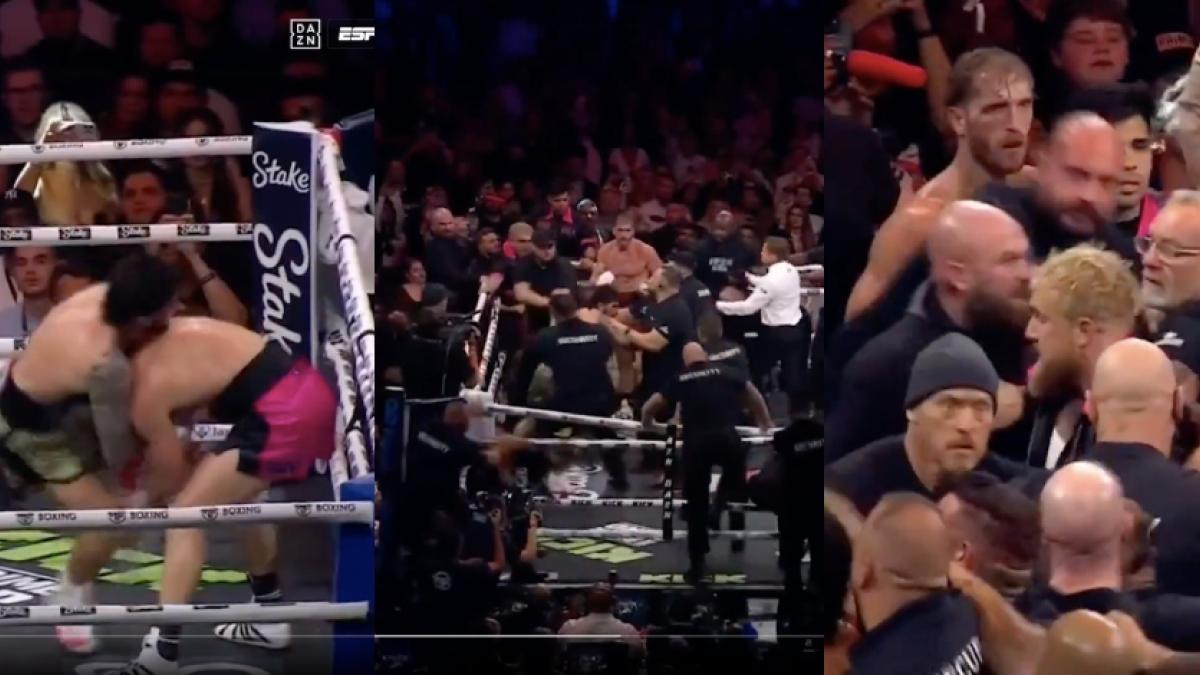 Pelea de Logan Paul y Dillon Danis termina en BRUTAL batalla campal e invasión en el ring; ¡Insólito! (VIDEO)