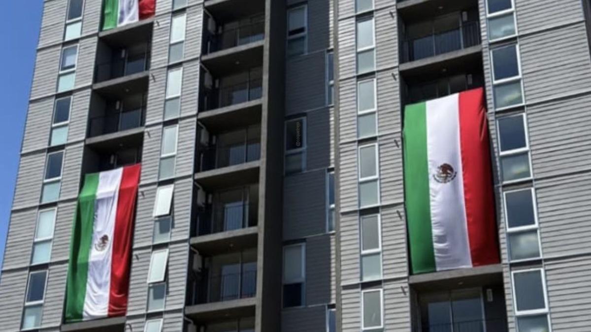 Juegos Panamericanos 2023: Así luce por todo lo alto la bandera de México en la Villa en Santiago