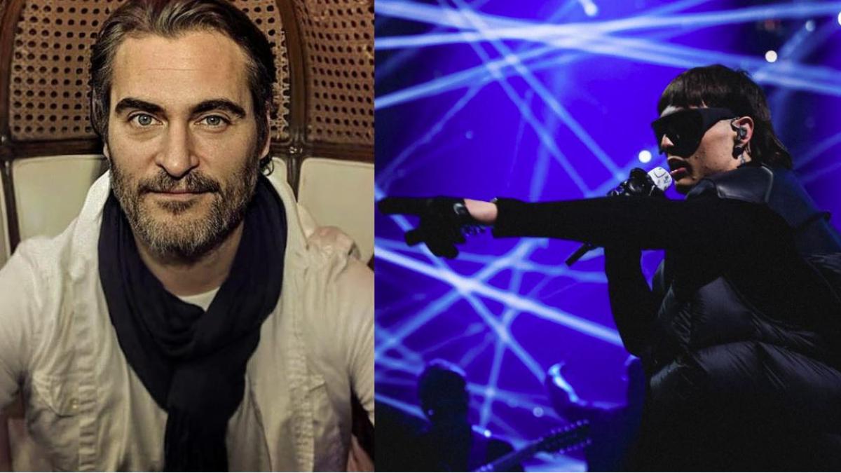 Joaquin Phoenix va a concierto de Peso Pluma y así reaccionó ¿No le gustó? | FOTOS