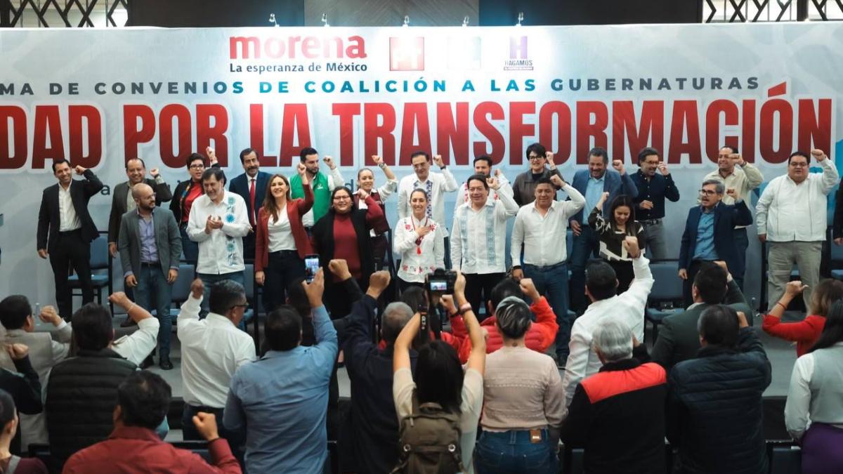 Alianza Morena-PT-PVEM firma acuerdo de coalición en CDMX, Jalisco, Tabasco y Yucatán