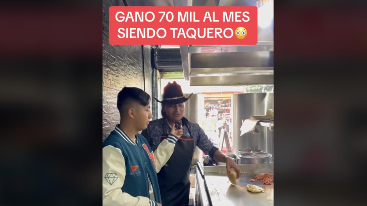 VIDEO | Taquero revela que gana 70 mil pesos al mes