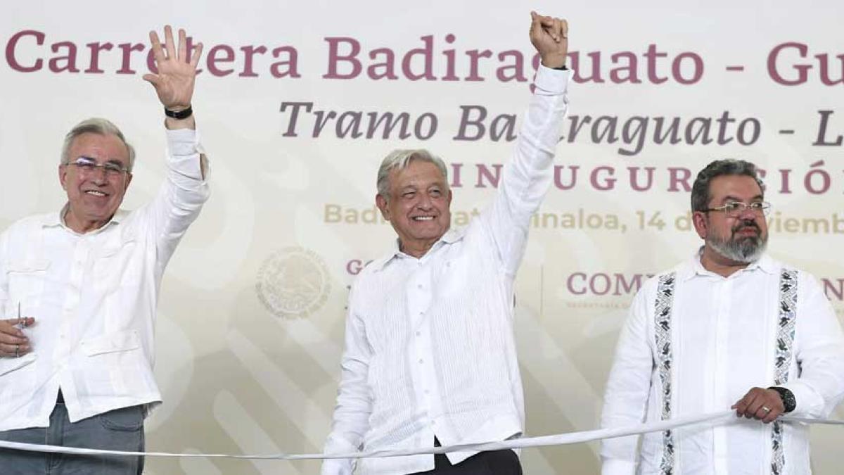 Inaugura AMLO carretera Badiraguato-Guadalupe y Calvo, para comunicar Sinaloa con Chihuahua