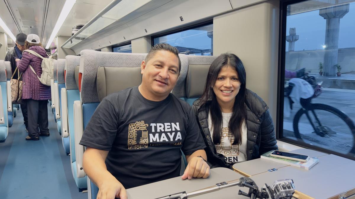 Tren Maya realiza primer viaje con pasajeros