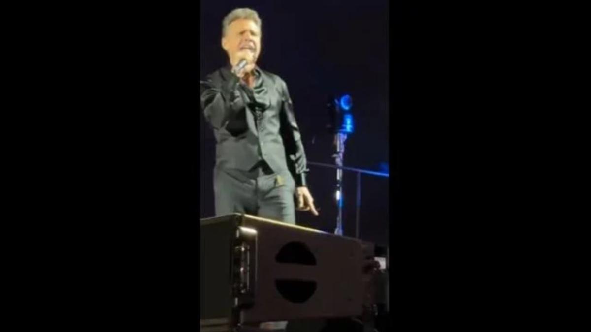 Luis Miguel es 'atacado' por un grillo gigante a medio concierto (VIDEO)