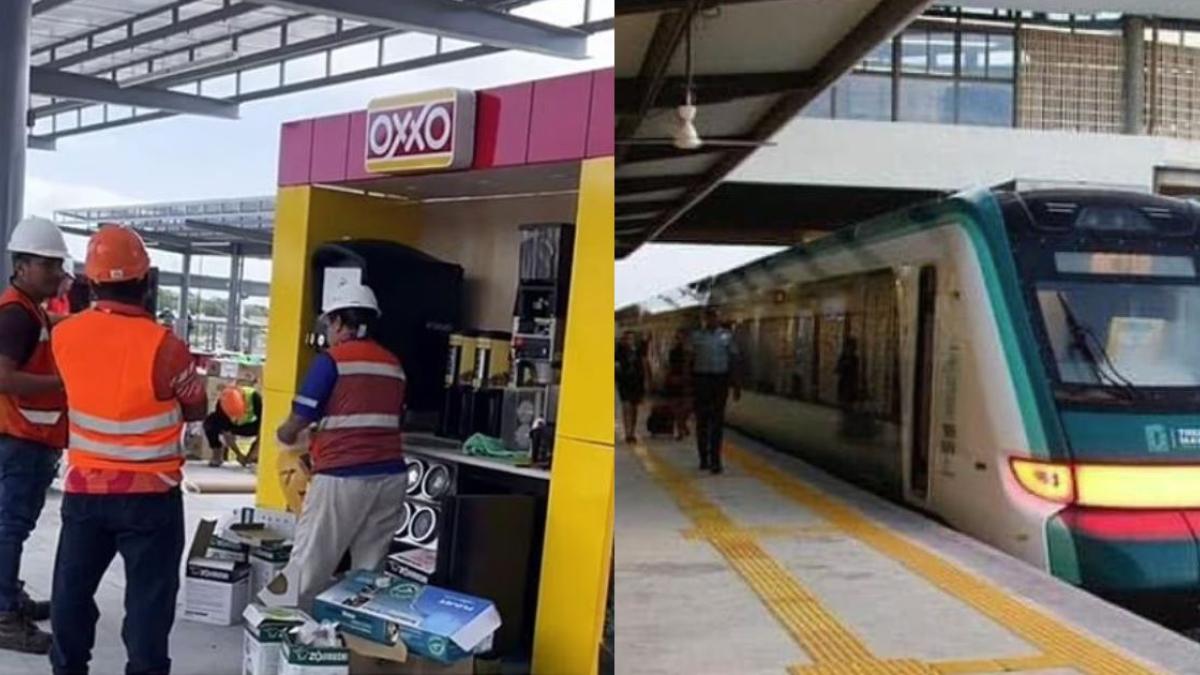 Aparece mini Oxxo en el Tren Maya y se viraliza: '¡Están en todos lados!' VIDEO