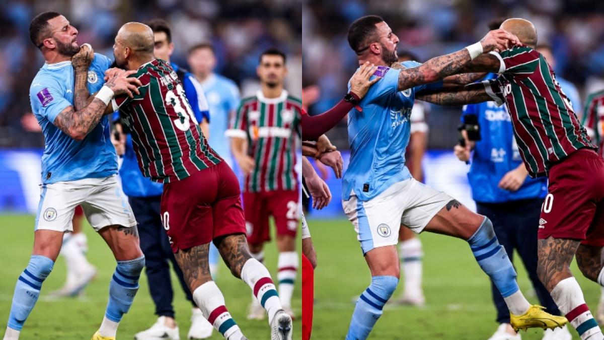 VIDEO: Felipe Melo se lanza contra Kyle Walker y tienen que intervenir los jugadores para evitar una batalla campal