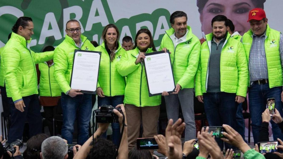 Partido Verde entrega a Clara Brugada constancia de precandidata única a la Jefatura de Gobierno de la CDMX