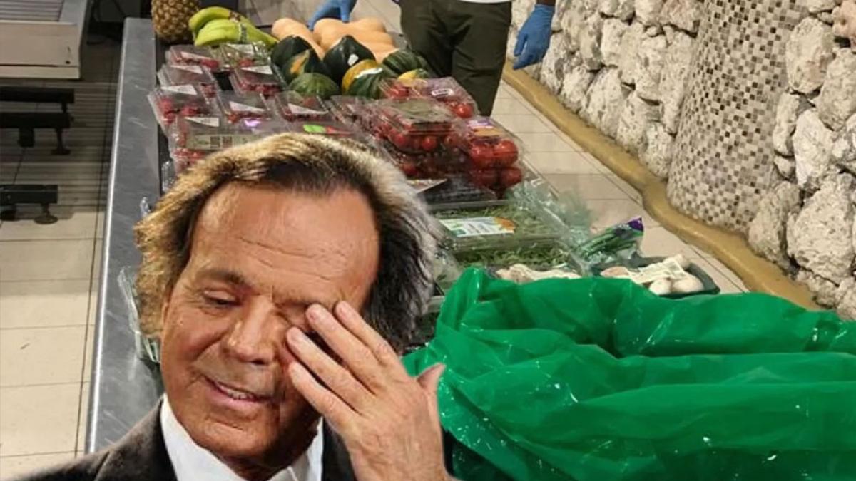 A Julio Iglesias le confiscan kilos de frutas y verduras en el aeropuerto (VIDEO)