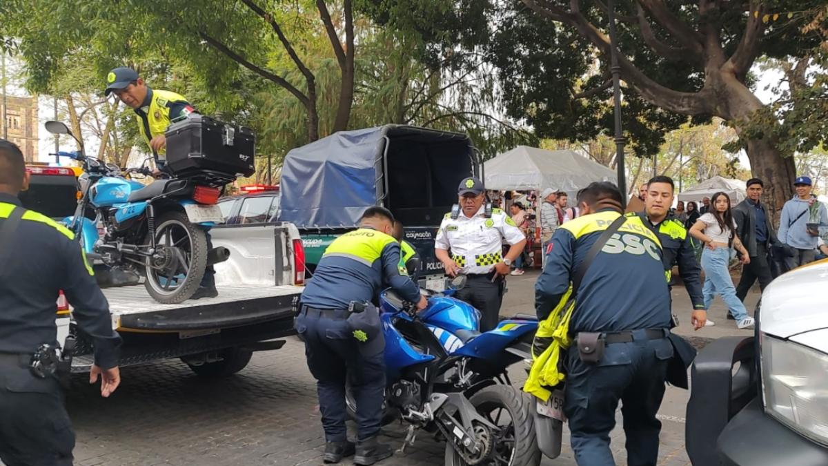 Se llevó a cabo el primer operativo vial de 2024 en el Centro de Coyoacán