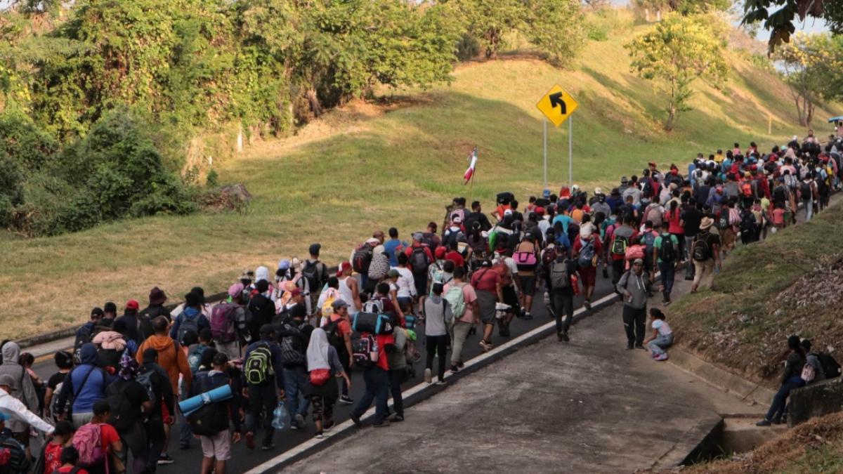 Paso a paso: Caravana migrante llega a Escuintla, Chiapas