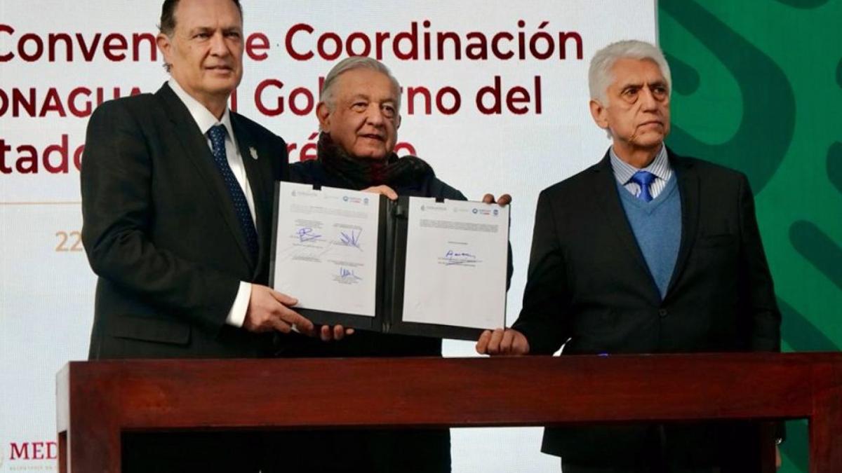 Gobiernos federal y de Querétaro firman convenio para garantizar agua potable a zona metropolitana