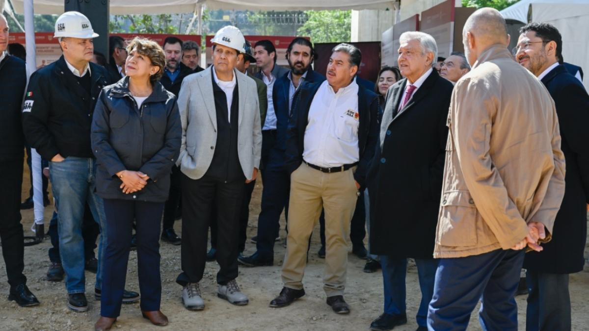 Presidente López Obrador y Delfina Gómez supervisan las obras de“El Insurgente”