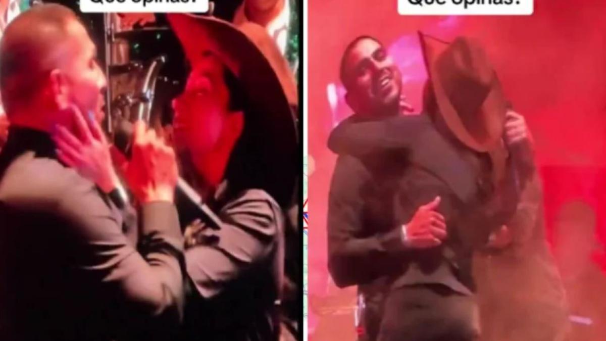 Espinoza Paz es víctima de acoso a medio show; mujer intenta besarlo en la boca (VIDEO)