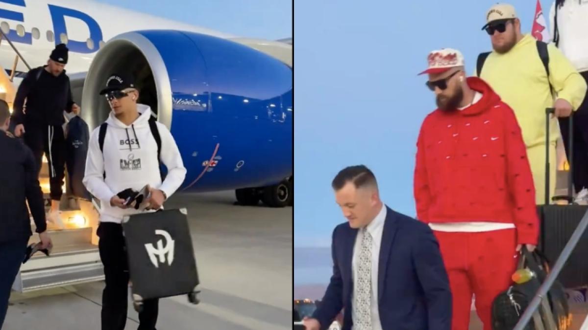 Super Bowl LVIII | Kansas City Chiefs, comandados por Patrick Mahomes y Travis Kelce, ya están en Las Vegas