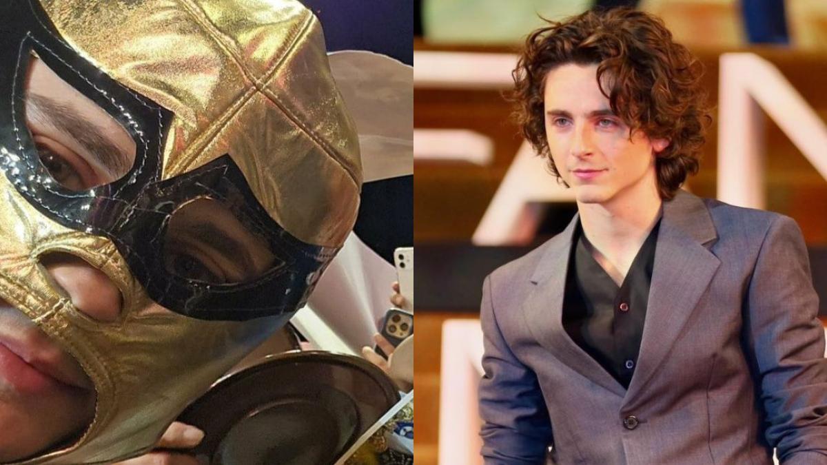 Dune 2 en México: Timothéé Chalamet se pone una máscara de luchador mexicano: "El papucho enmascarado"