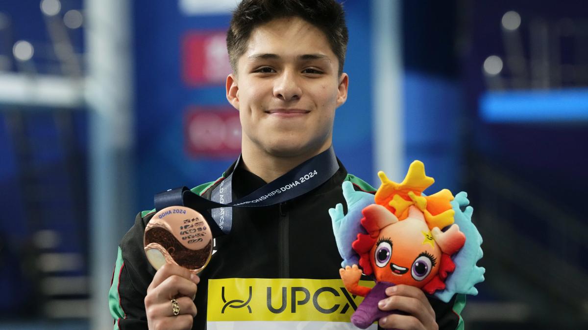 Mundial de Deportes Acuáticos | Osmar Olvera conquista medalla de bronce en trampolín de 3 metros