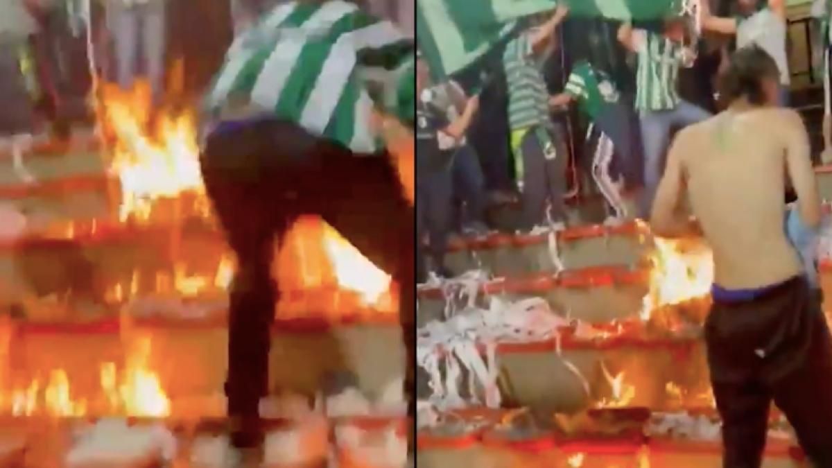 VIDEO: Aficionados en Colombia prenden fuego y destrozan su estadio tras una dolorosa derrota