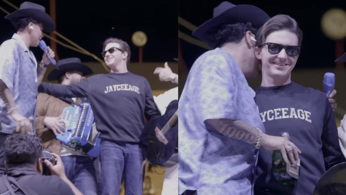 Grupo Firme sube a Drake Bell al escenario y lo emborrachan con tequila | VIDEO