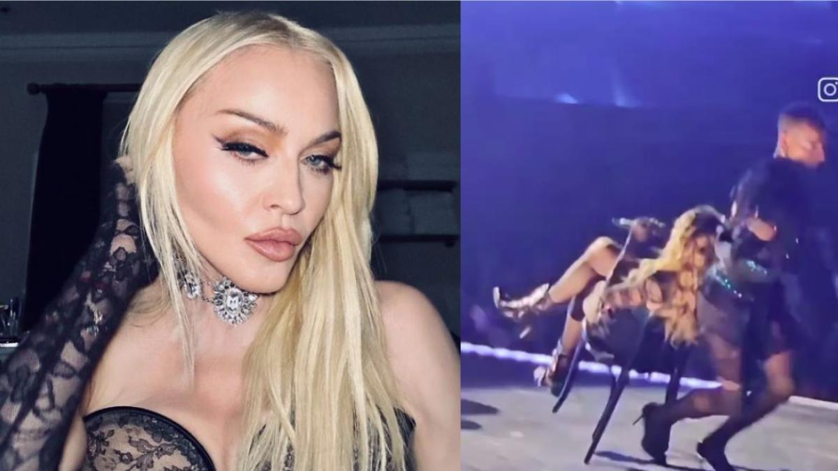 Madonna sufre brutal caída en pleno concierto por culpa de su bailarín | VIDEO