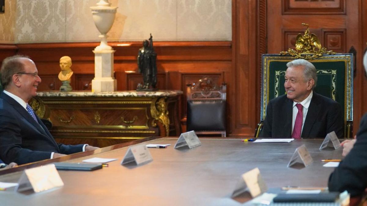 AMLO se reúne con Larry Fink, presidente de BlackRock, en Palacio Nacional