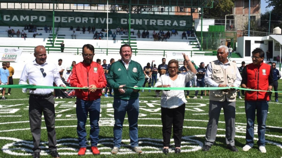 Luis Gerardo “El Güero” Quijano entrega infraestructura deportiva rehabilitada en Campo Contreras