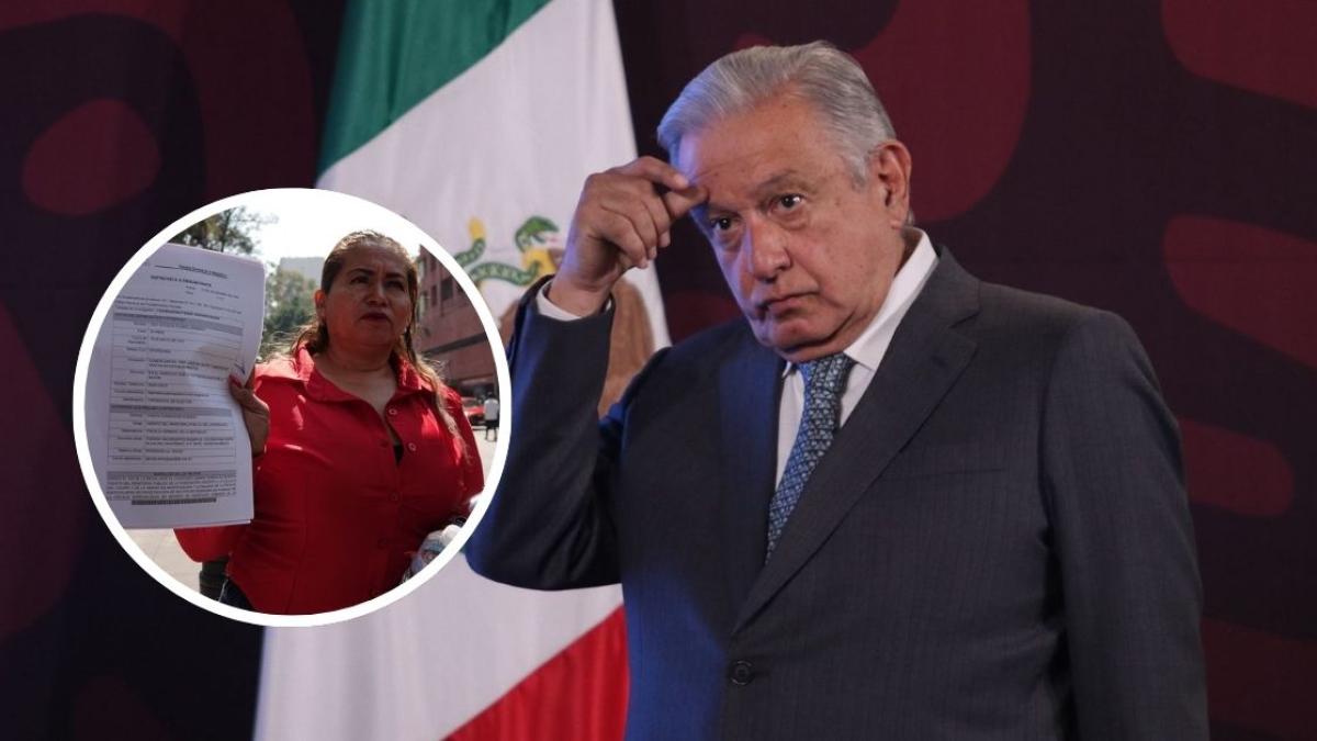 Madre buscadora acude a Palacio Nacional a entregar “pala de mando” a AMLO; “ahí que me la deje”, responde