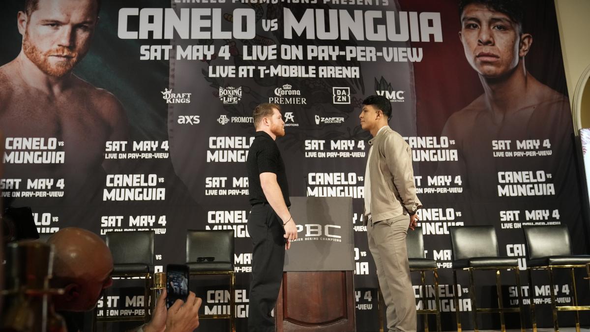 Canelo Álvarez y Jaime Munguía tienen intenso cara a cara y prometen guerra mexicana