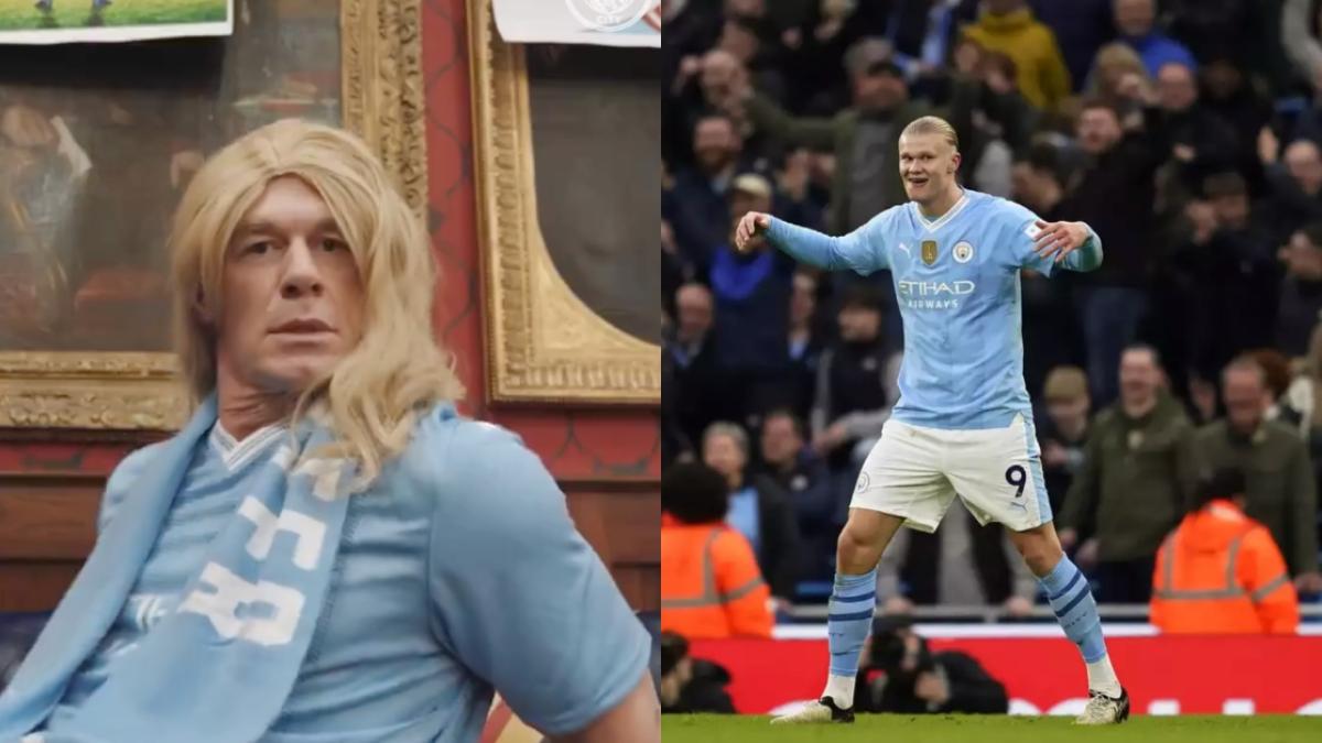 John Cena se transforma en Erling Haaland y el goleador reacciona de impresionante manera (VIDEO)