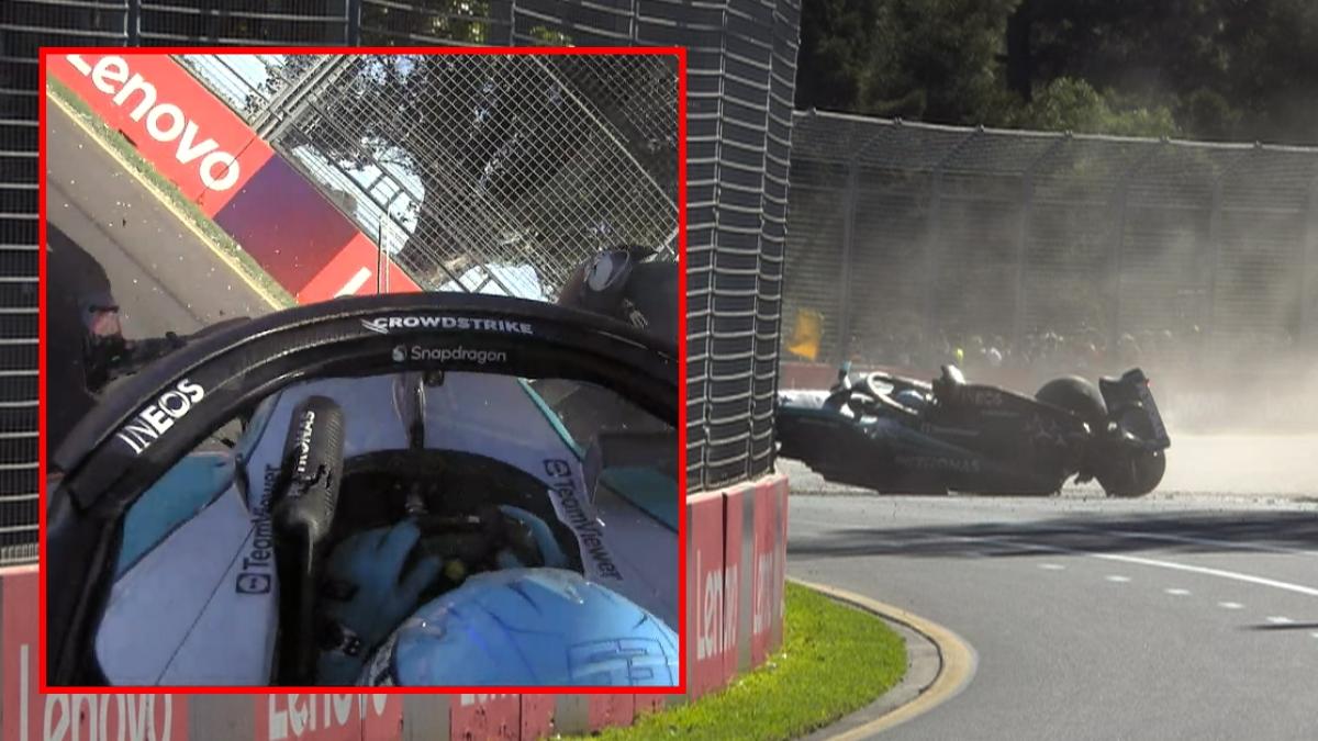 Así fue el brutal choque de George Russell en el Gran Premio de Australia de F1 (video)