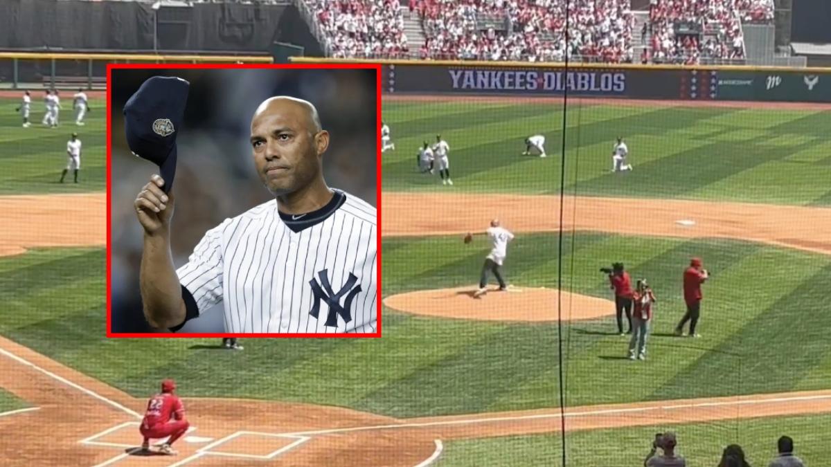 Diablos Rojos vs Yankees | Mariano Rivera lanza la primera bola en el Estadio Alfredo Harp Helú