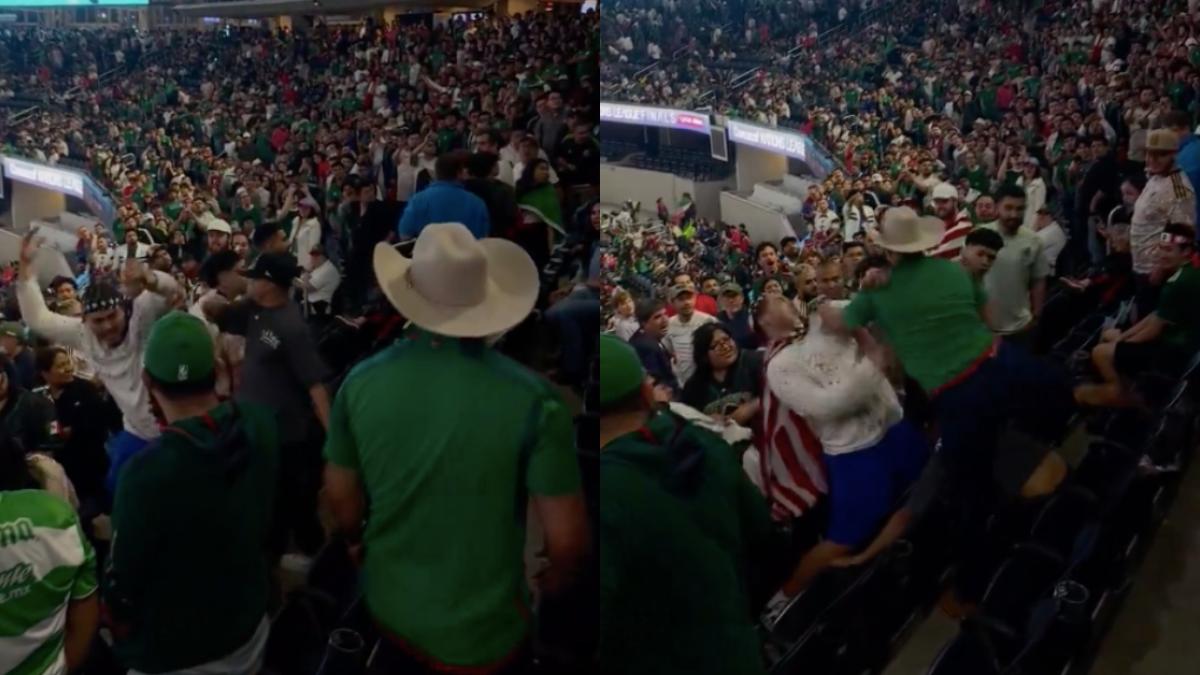 Nations League | Afición de México y Estados Unidos protagoniza tremenda pelea en las gradas del estadio