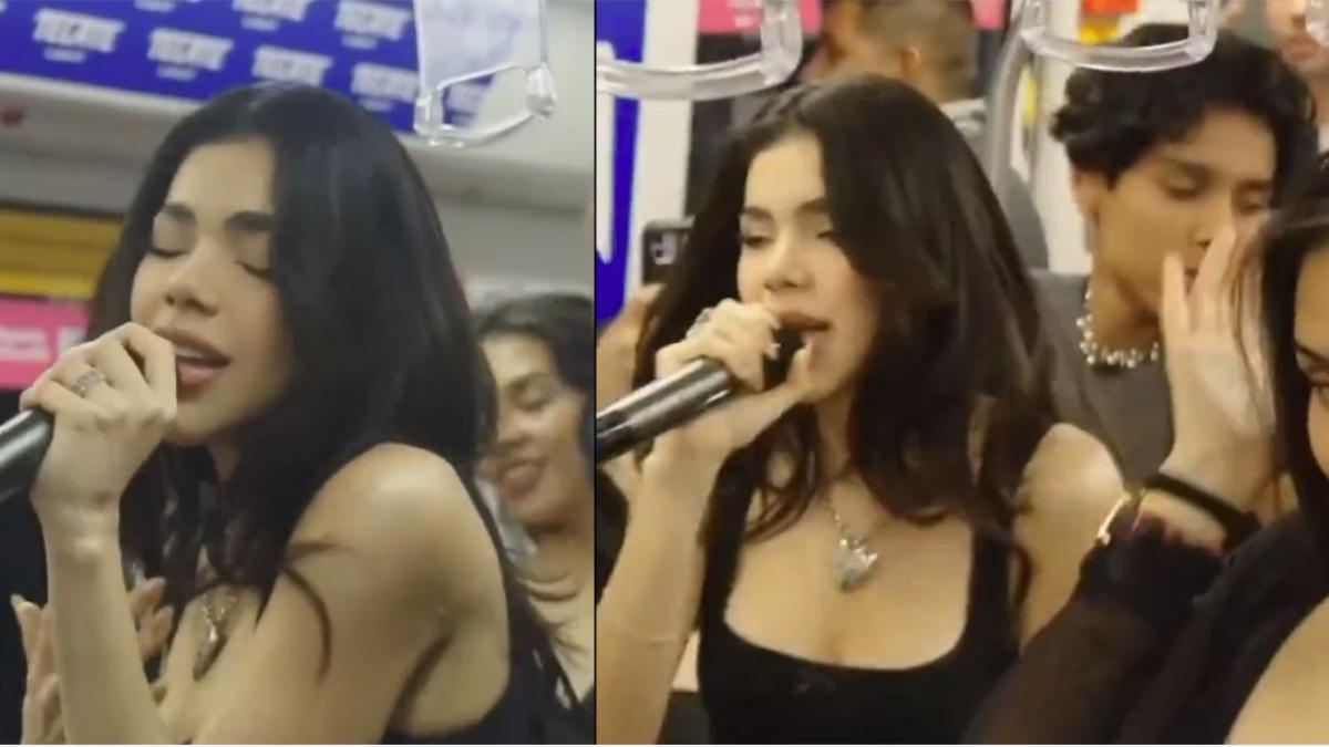 Así se vivió la fiesta que armó Kenia Os al cantar en el Metro de Monterrey | VIDEO