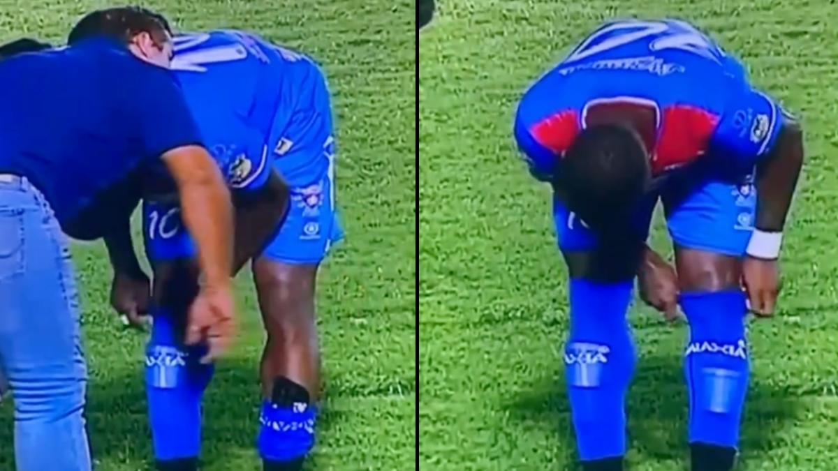 VIDEO: Futbolista sorprende al usar vasos de plástico como espinilleras y el insólito momento se hace viral