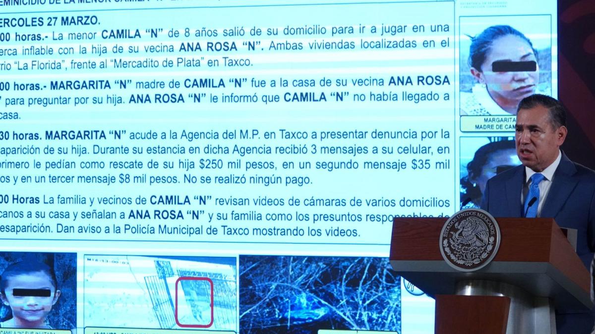 Inician carpeta de investigación por homicidio de victimaria de niña Camila: SSPC