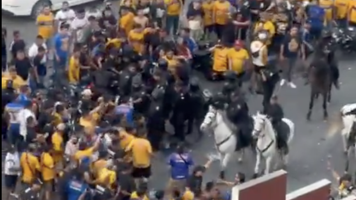 VIDEO: Aficionados de Tigres se enfrentan con personal de seguridad del Estadio Universitario