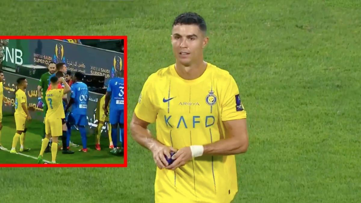 Cristiano Ronaldo es expulsado y estuvo a punto de golpear brutalmente al árbitro (Video)