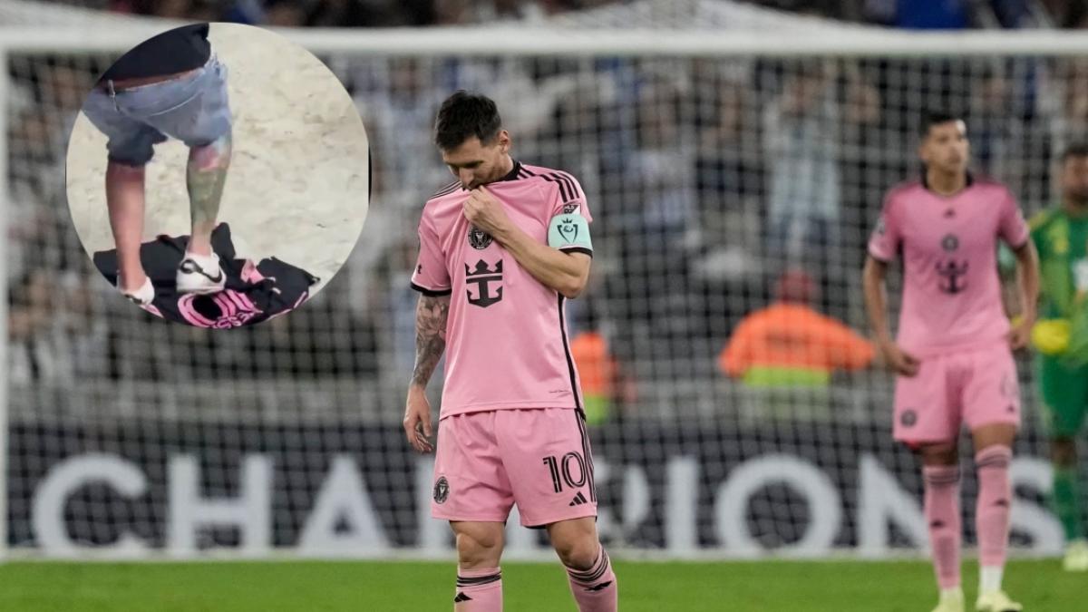 Concachampions | Aficionados del Monterrey pisotean y bailan sobre la playera de Lionel Messi (VIDEO)